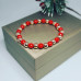 Red Coral (lad created) and Rose Golden Hematite  8 mm