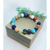 Mixed Natural Crystals beaded bracelet 10 mm