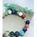 Mixed Natural Crystals beaded bracelet 10 mm