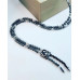 Hematite OM charm necklace 6 mm