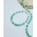 Burma Jade, Zirconia Stainless steel charm necklace and bracelet set 6 mm