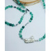 Faceted Moss Agate, Baroque Pearl necklace and bracelet set 6 mm