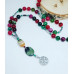 Rainbow Agate, Seraphinite, Hematite, Tree of Life charm necklace