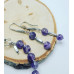 Amethyst, Hematite Stainless steel Bracelet and earrings set