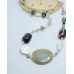 Agate, Baroque Pearl handcrafted necklace