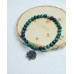 Azure Malachite Tre of Life charm bracelet 6 mm