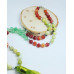 Jade, Matte Red Agate, Green Aventurine Tassell necklace