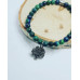 Azure Malachite Tre of Life charm bracelet 6 mm
