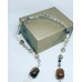 Agate, Baroque Pearl handcrafted necklace
