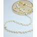 Freshwater Pearl, Golden Hematite, Zirconia Gold Plated charm mid length necklace