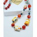 Bumble Bee, Red Agate, Picture Jasper handcrafted necklace