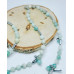 Amazonite, Silver Hematite and Raw Amazonite center Bead necklace and bracelet set