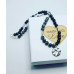 Labradorite, Black Agate, Sun Stainless steel charm necklace