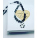 Labradorite, Black Agate, Sun Stainless steel charm necklace