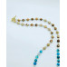 Picture Jasper, Blue Agate, Turquoise charm necklace
