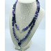 Amethyst, Blue Goldstone, Hematite Sun Stainless steel charm Mala 108 beads necklace