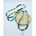 Jade, Tiger Eye, (Yellow and Red), Green Agate Mala 108 beads necklace