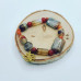 Rainbow Agate, Rutilated Quartz, Red Agate, Lotus Charm bracelet