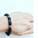 Matte Agate, Hematite, Zirconia Stainless steel charm Unisex bracelet 8 mm