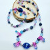 Mixed Crystals necklace and bracelet handmade set