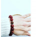 Red Agate, Rudraksha bead bracelet 10 mm