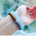 Aquamarine Quartz, Picture Jasper Stack of 2 bracelets