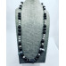 Black Obsidian, Picture Jasper, Raw Black Tourmaline and Pyrite necklace