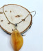 Agate Light brown teardrop cord pendant
