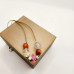 Mixed Crystal Cord Zirconia charms necklace