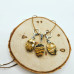 Faceted Picture Jasper earrings and pendant set