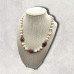 Freshwater Pearl and Faceted Oval Rhodonite Necklace