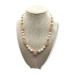 Freshwater pearl and rose quartz necklace