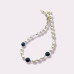 Freshwater rice Pearl, Blue Tiger Eye Necklace