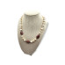 Freshwater Pearl and Faceted Oval Rhodonite Necklace