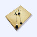 Faceted Black Glass silver tone chain asymmetrical earrings