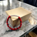 Red Coral (lab created), Czech Glass, Zirconia charm bracelet 8 mm