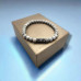 Grey Jasper Zirconia Stainless steel charm bracelet 6 mm