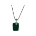 Green Agate rectangular shape with Harmony Jewellery charm