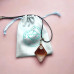 Carnelian Rhombus Harmony Jewellery charm pendant with a black cord