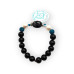 Black Obsidian, Freshwater Pearl, Evil Eye Bracelet 10 mm