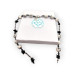 Howlite, Black Agate chips, Harmony charm Necklace