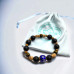 Black Obsidian, Wood, Picture Jasper, Cloisonne  Manta Bead bracelet