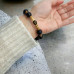 Black Obsidian, Wood, Picture Jasper, Cloisonne  Manta Bead bracelet