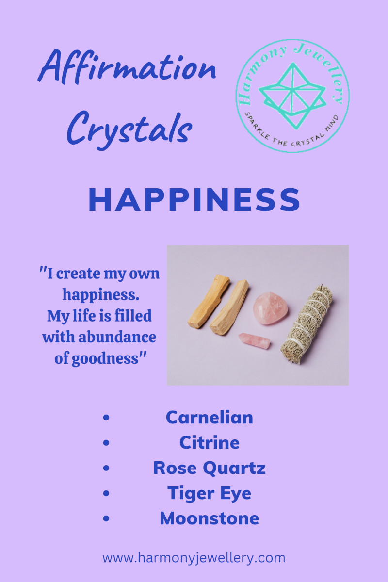 Affirmation Crystals to attract Happiness