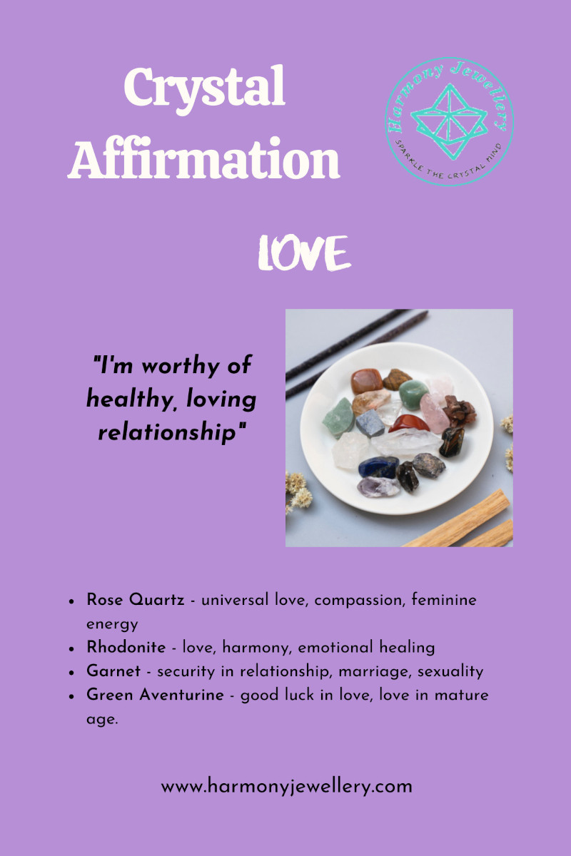 Affirmation Crystals to attract Love